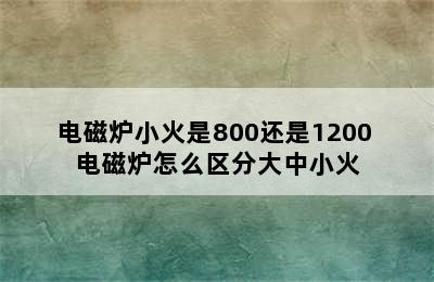 电磁炉小火是800还是1200 电磁炉怎么区分大中小火